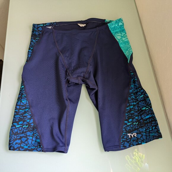 TYR Men’s Jammer Swim Shorts – Size 34 (Medium/Large) – Used Good Condition - Picture 1 of 5